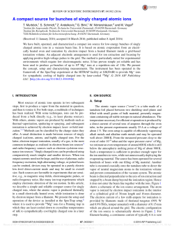 A compact source for bunches of singly charged atomic ions