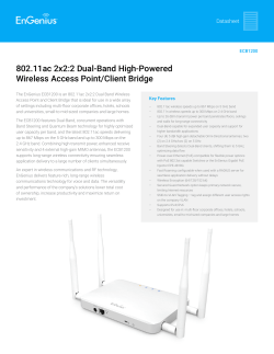 802.11ac 2x2:2 Dual-Band High-Powered
