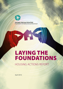 laying the foundations - Department of Housing, Planning