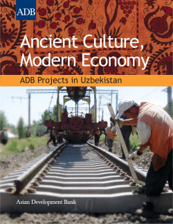 Ancient Culture: Modern Economy: ADB Projects in Uzbekistan