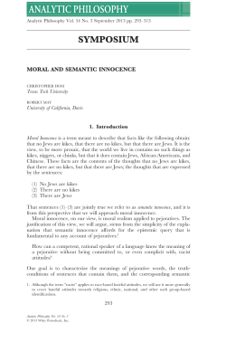 Moral and Semantic Innocence