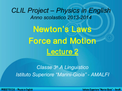 Newton`s Laws Force and Motion