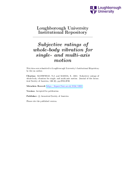 Subjective ratings of whole-body vibration for single- and multi