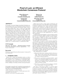 Proof of Luck: an Efficient Blockchain Consensus Protocol