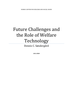 Future Challenges and the Role of Welfare Technology