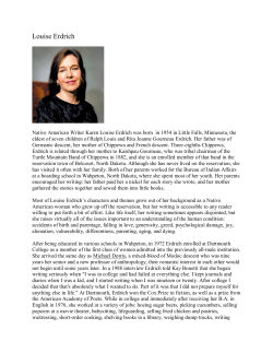 Louise Erdrich - Native American Renaissance