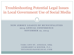 Troubleshooting Potential legal issues in local government use of