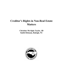 Creditor`s Rights in Non