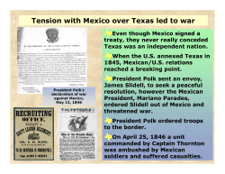 Tension with Mexico over Texas led to war