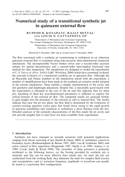 Numerical study of a transitional synthetic jet in quiescent external flow