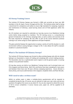 ICS Sweep Training Course - Institute of Chimney Sweeps