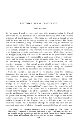 beyond liberal democracy