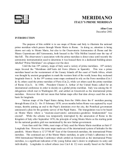 ITALY`S PRIME MERIDIAN