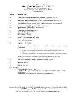 Call Agenda 1.17.17 - Association of Corporate Counsel