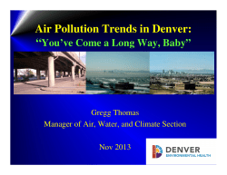 Air Pollution Trends in Denver