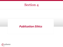 Publication Ethics