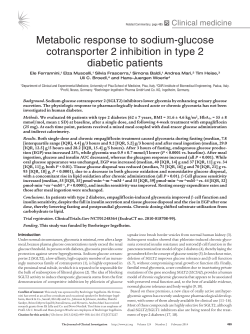 Metabolic response to sodium-glucose cotransporter 2 inhibition in