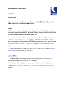 Origination and approval of lateral data referenced to the WGS84