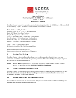 Approved Minutes First Meeting 2015&ndash;16 NCEES Board of Directors