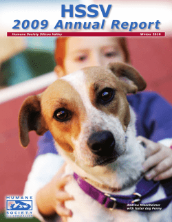 2009 Annual Report - Humane Society Silicon Valley