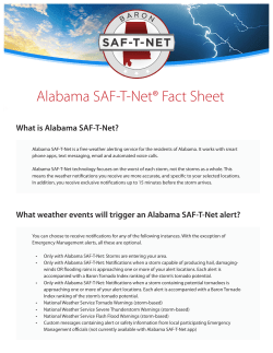 Alabama SAF-T-Net Fact Sheet_2014