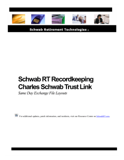Schwab RT Recordkeeping 2.5 - Schwab Retirement Technologies