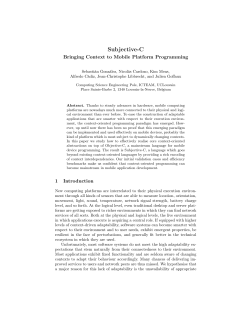 Subjective-C: Bringing Context to Mobile Platform Programming