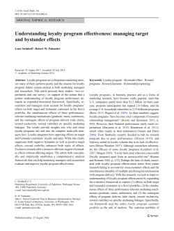 Understanding loyalty program effectiveness