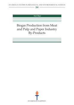Biogas production from meat and pulp and paper industry by