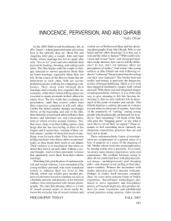 Innocence, Perversion, and Abu Ghraib in
