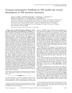 Unequal autonegative feedback by GH models the sexual