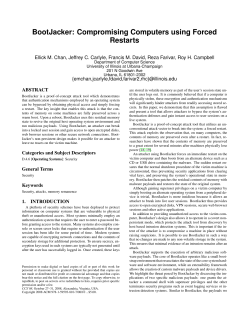 BootJacker: Compromising Computers using Forced Restarts