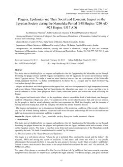 Plagues, Epidemics and Their Social and Economic Impact on the