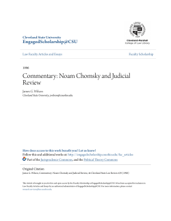 Commentary: Noam Chomsky and Judicial Review