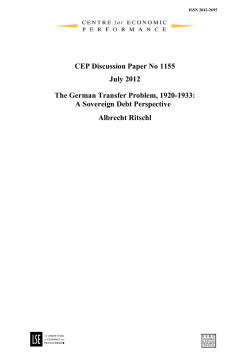The German Transfer Problem, 1920