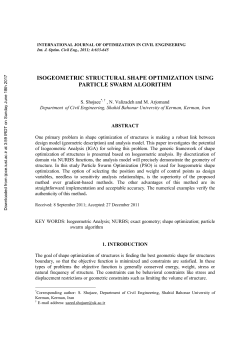 isogeometric structural shape optimization using particle swarm