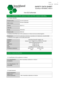 Iron (II) Carbonate - Breckland Scientific