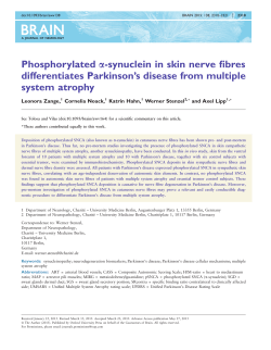 Phosphorylated a-synuclein in skin nerve fibres