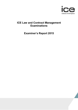 ICE Law and Contract Management Examinations