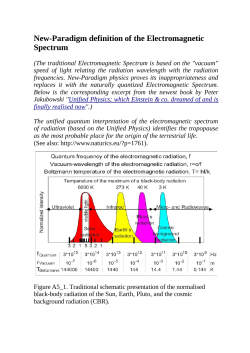 New-Paradigm definition of the Electromagnetic Spectrum