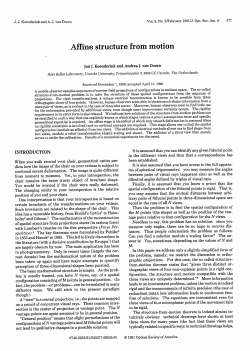 Affine structure from motion