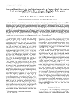 Successful Establishment of a Non-Native Species after an Apparent