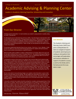 March 2017 - Academic Advising and Planning Center
