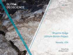 Open Presentation - Global Geoscience