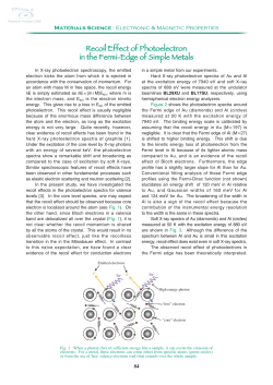Recoil Effect of Photoelectron in the Fermi-Edge of - SPring-8