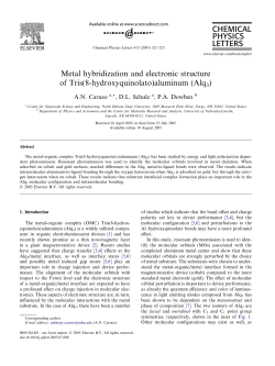 Metal hybridization and electronic structure of Tris(8