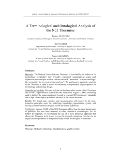 A Terminological and Ontological Analysis of the NCI Thesaurus