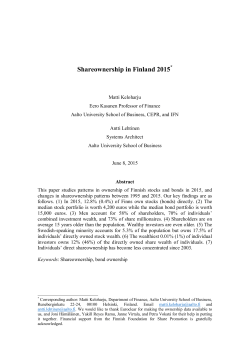 Shareownership in Finland 2015