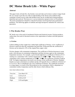 DC Motor Brush Life White Paper - Industrial