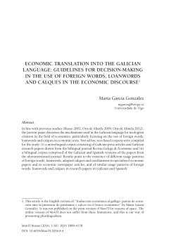 economic translation into the galician language - e